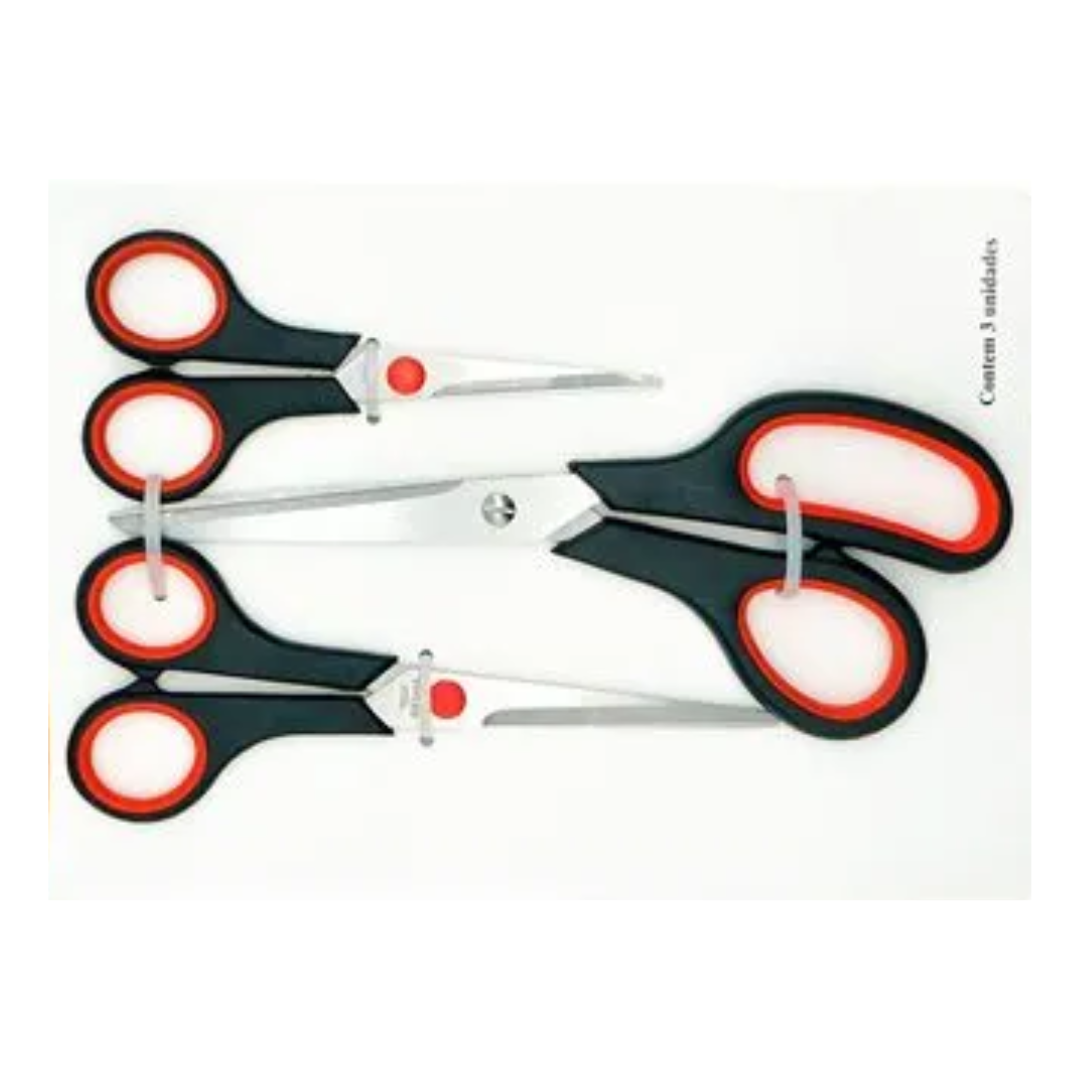 PACK DE 5 SETS  DE TIJERAS NEGRAS - 2