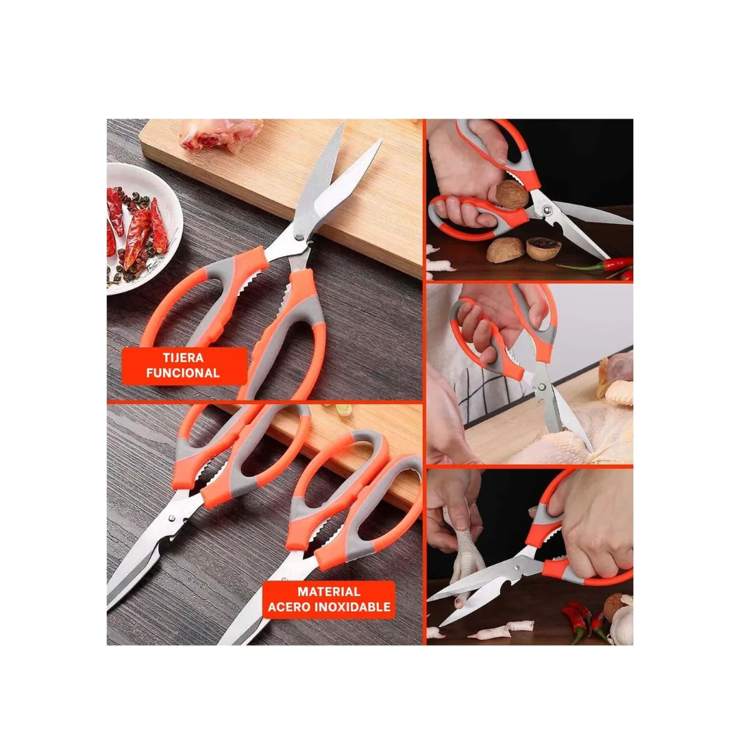 PACK DE 3 TIJERA DE COCINA MULTIFUNCIONAL - 1