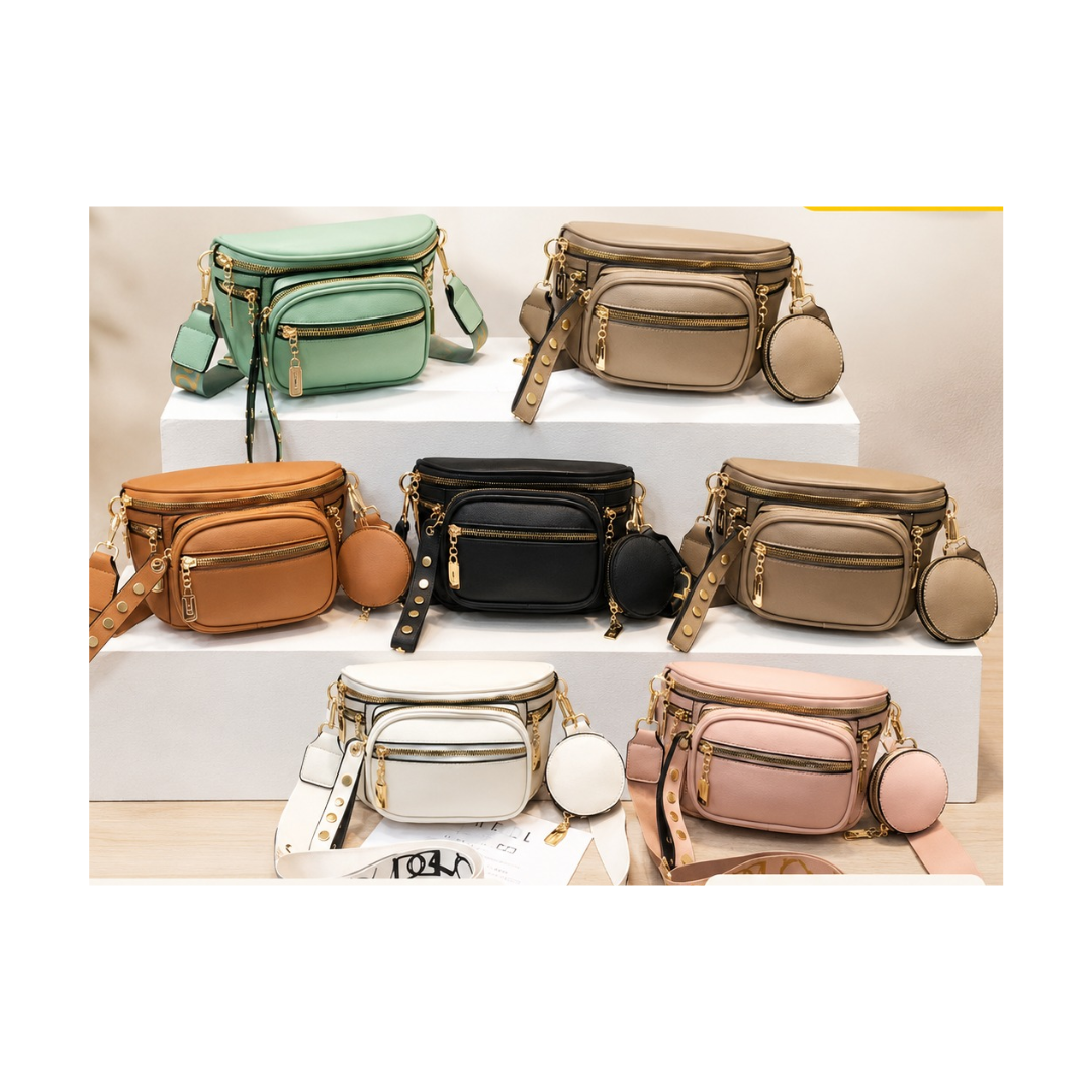 CARTERA BANDOLERA CON MONEDERO MODERNO - 1