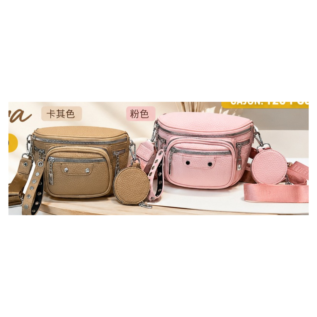 RIÑONERA BANDOLERA MORRAL CON MONEDERO PARA DAMA - 1
