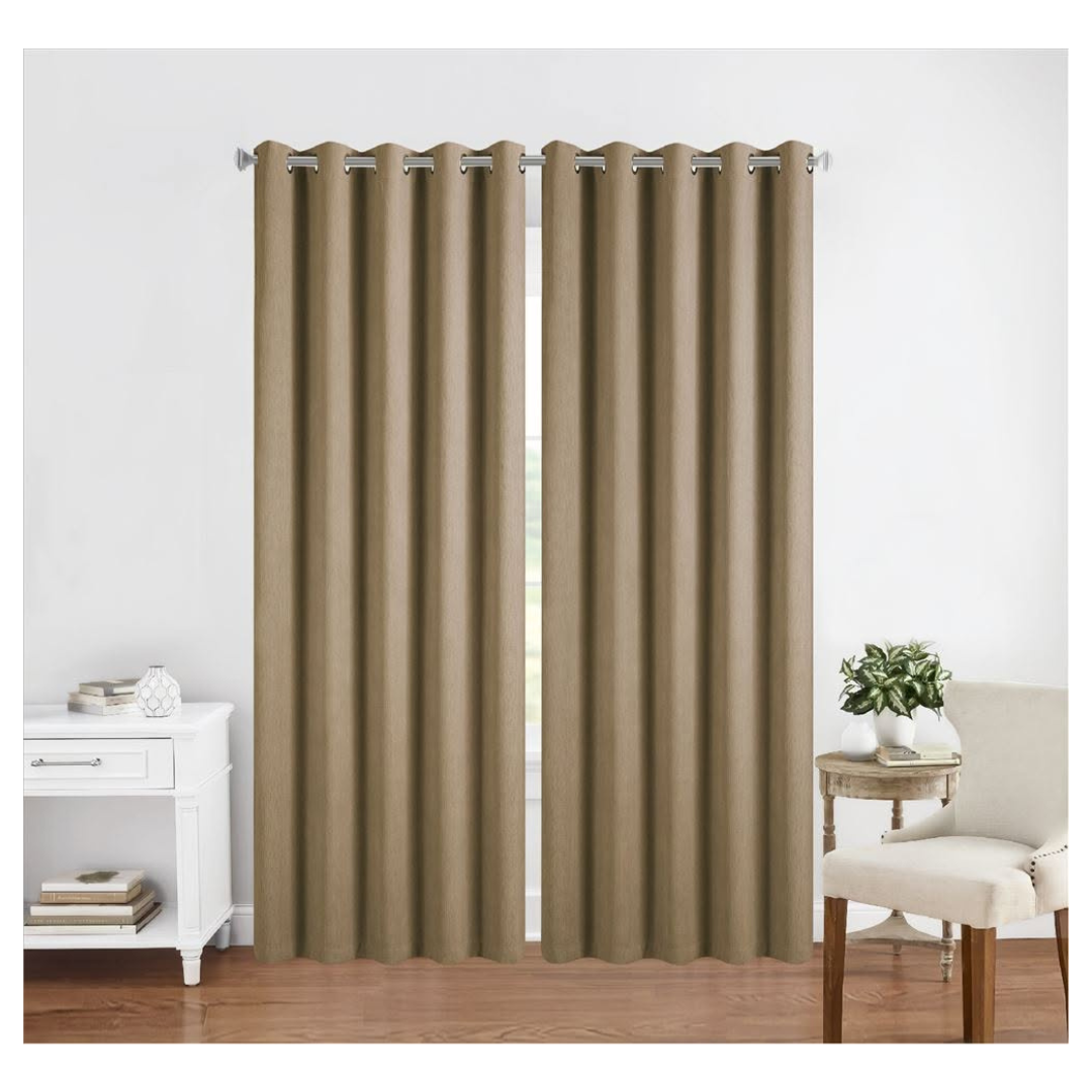 SET DE 2 CORTINAS CON OJALES CASATEX - 1