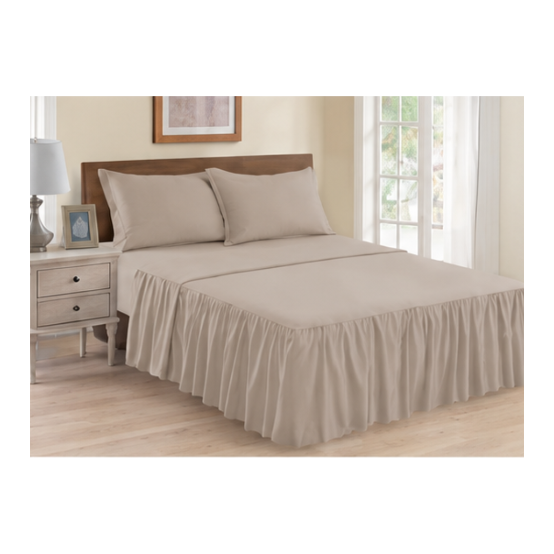 JUEGO DE SÁBANAS CON BLONDA DECORATIVA CASATEX - 1