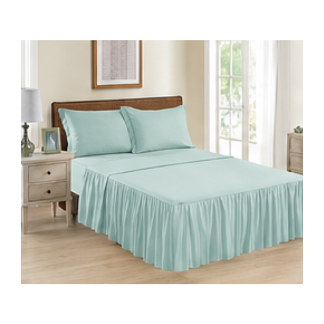 JUEGO DE SÁBANAS CON BLONDA DECORATIVA CASATEX - 1