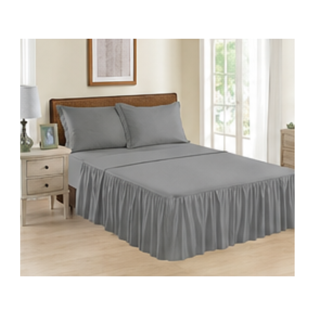 JUEGO DE SÁBANAS CON BLONDA DECORATIVA CASATEX - 1