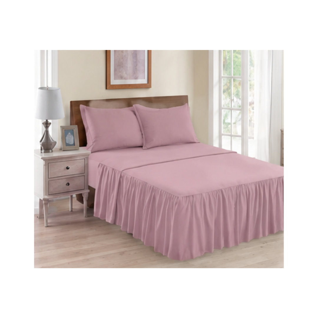 JUEGO DE SÁBANAS CON BLONDA DECORATIVA CASATEX - 1