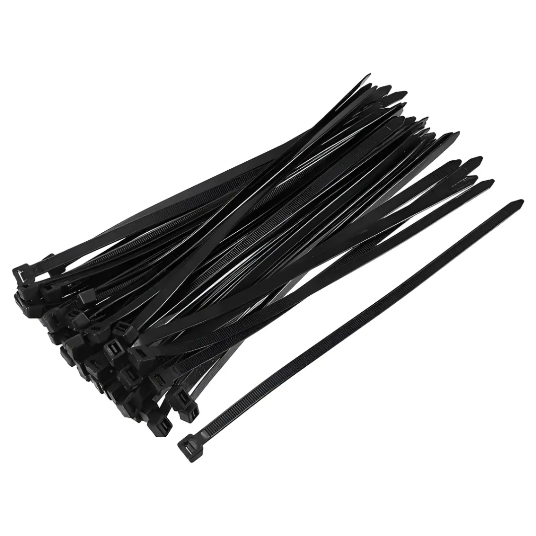 PACK DE 5 CINTILLOS NYLON NEGROS AMARRACABLES DE 30 CM - 2