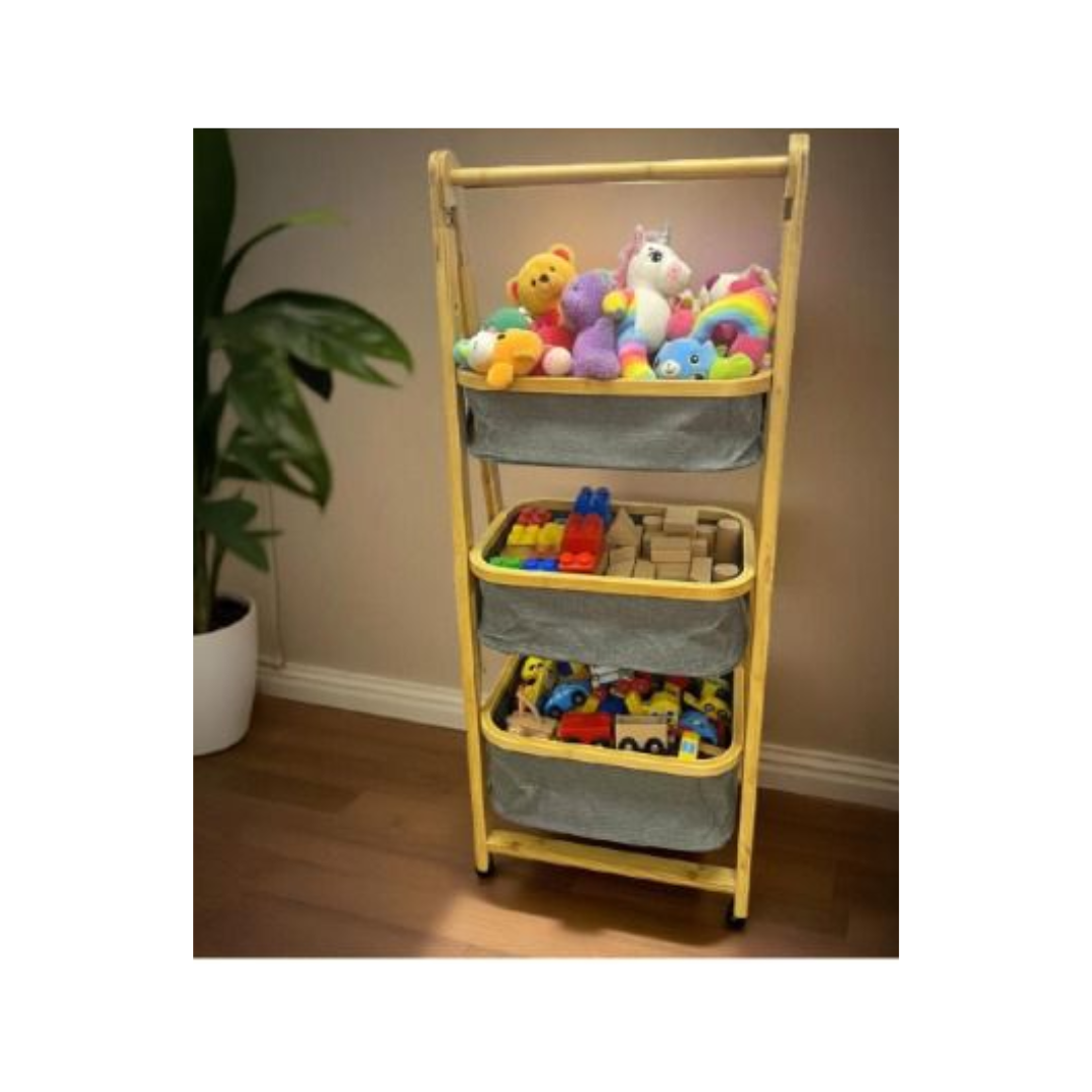 ORGANIZADOR DE BAMBÚ PLEGABLE DE 3 NIVELES - 3