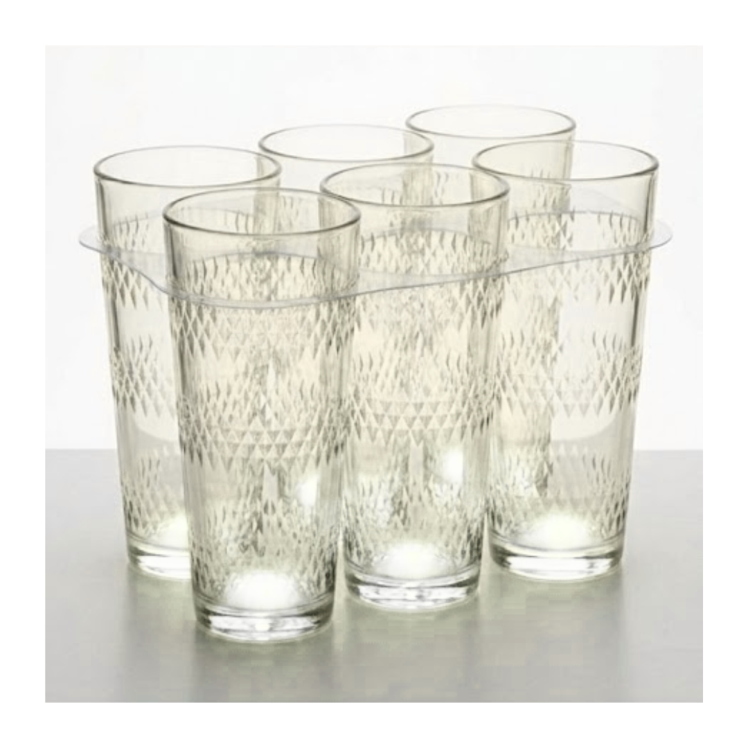 SET DE 6 VASOS DE VIDRIO - 2