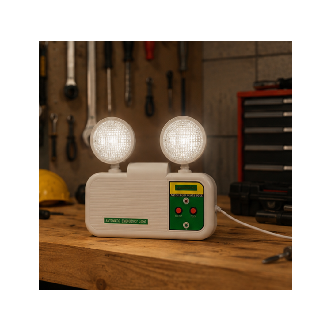 LUZ DE EMERGENCIA RECARGABLE DE DOS FAROS - 3