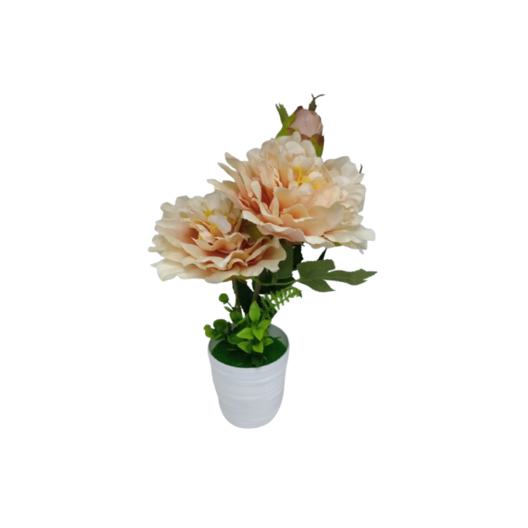 PACK DE 2 FLORES ARTIFICIALES CON MACETA - 2