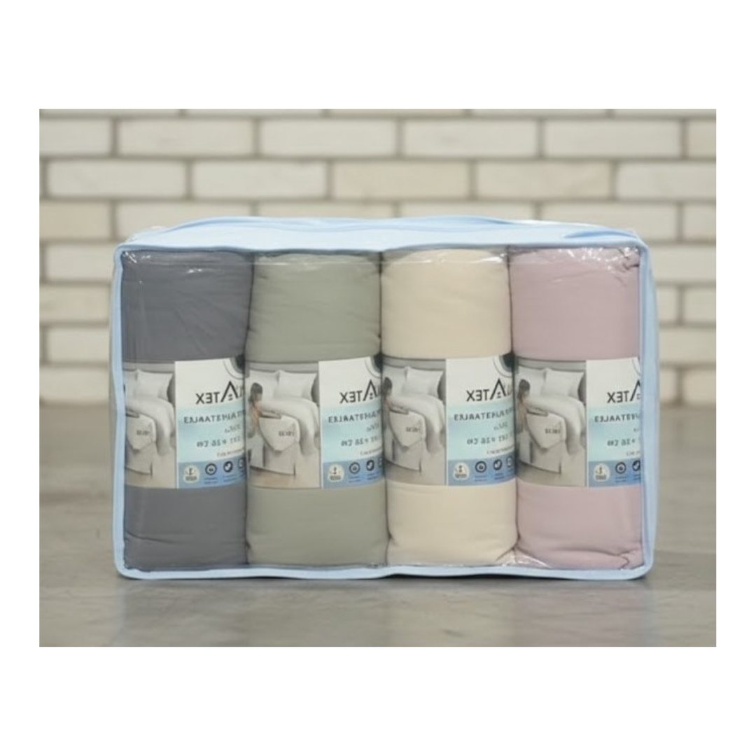 PACK DE 4 SÁBANAS CON ELÁSTICO 100% ALGODÓN - 1