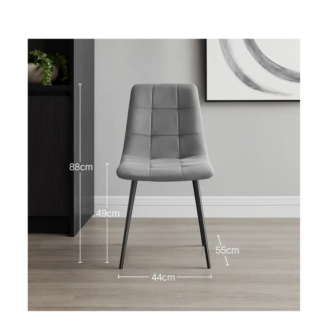 SILLA DE COMEDOR TAPIZADO CON RESPALDO ALTO - 3