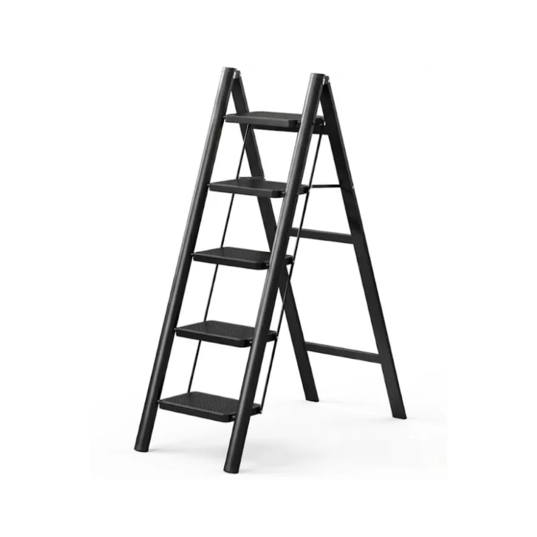 ESCALERA PLEGABLE DE 5 ESCALONES ANTIDESLIZANTE - 1