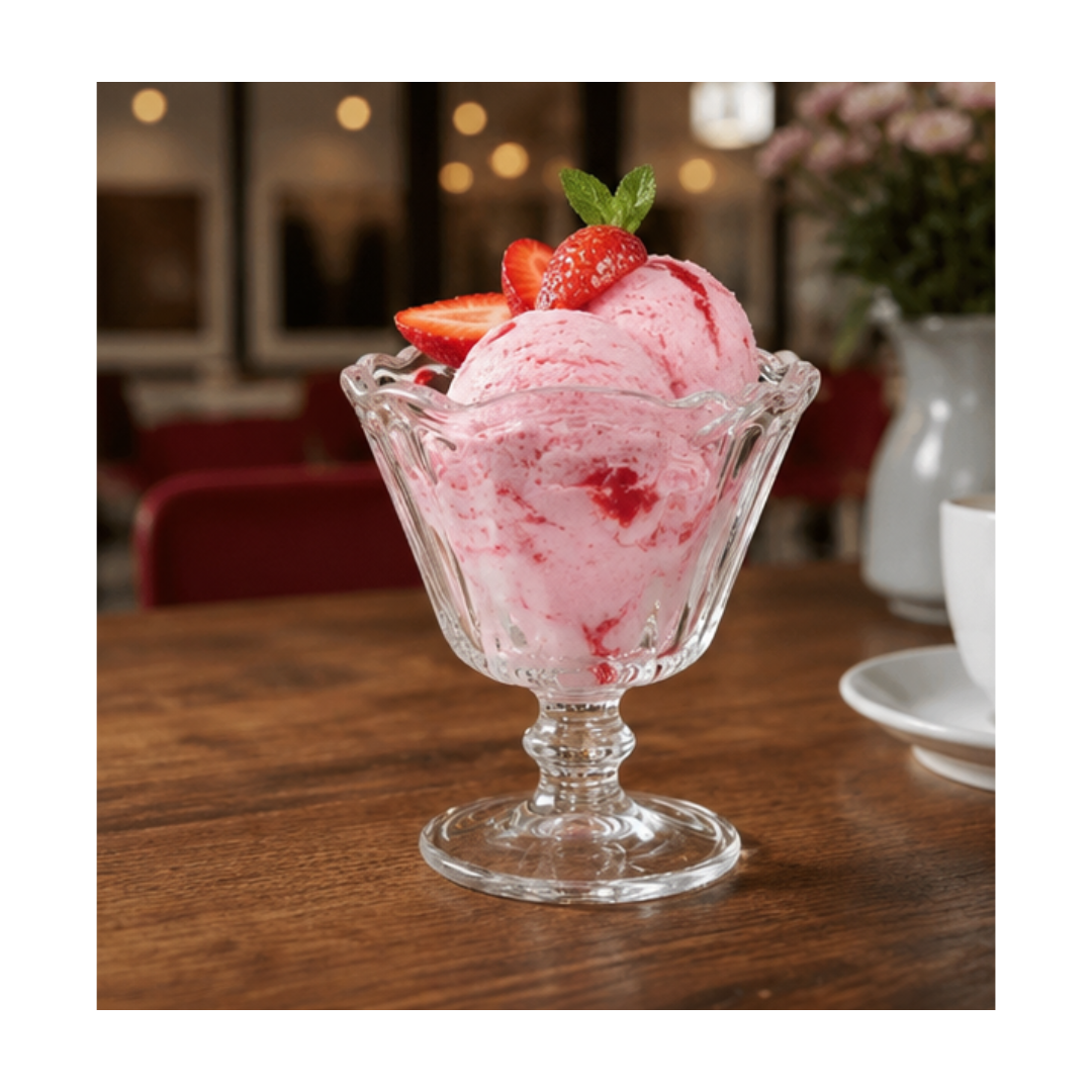 SET DE 6 COPAS DE VIDRIO PARA HELADO Y POSTRES - 1