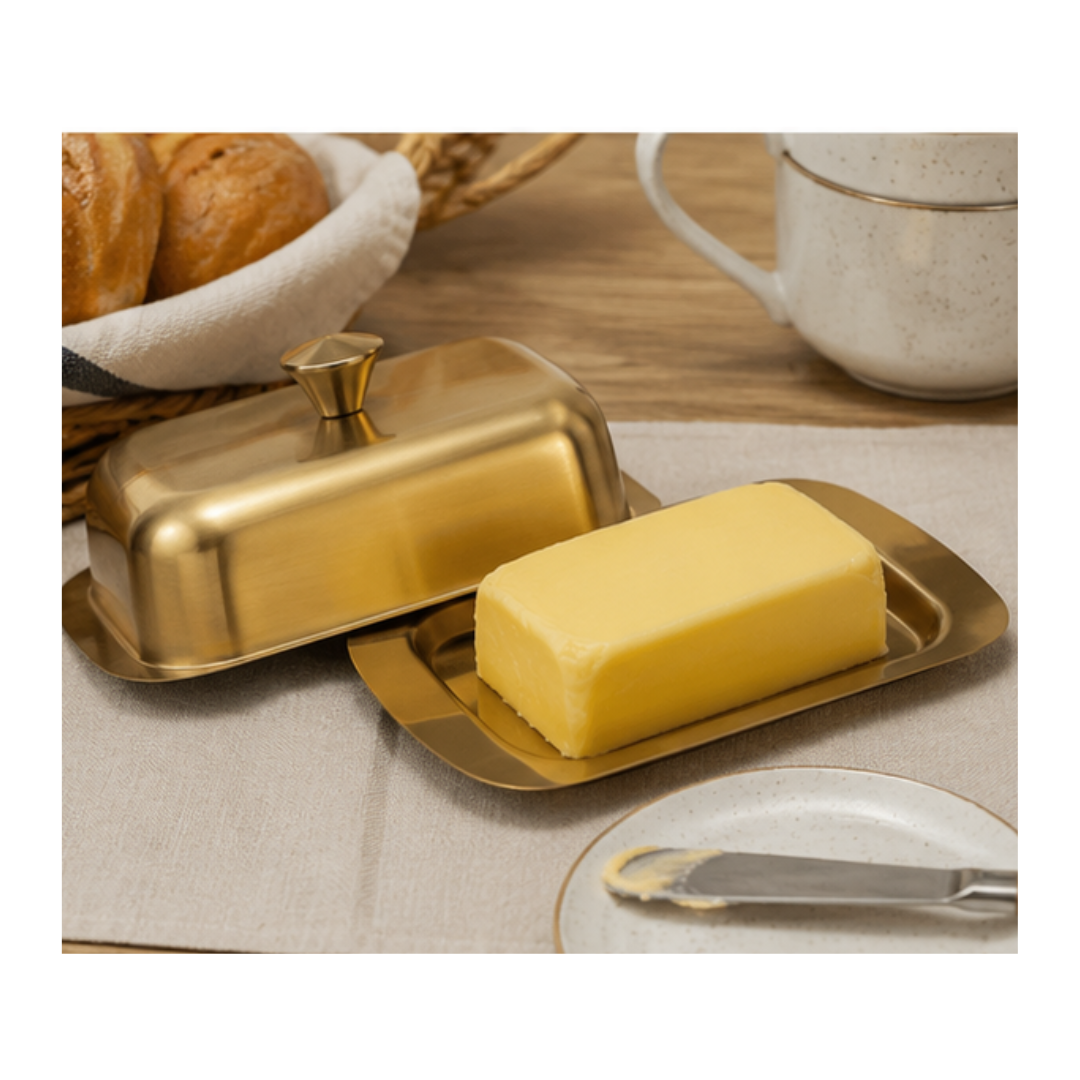 PACK DE 5 MANTEQUILLERAS METÁLICAS CON TAPA - 1