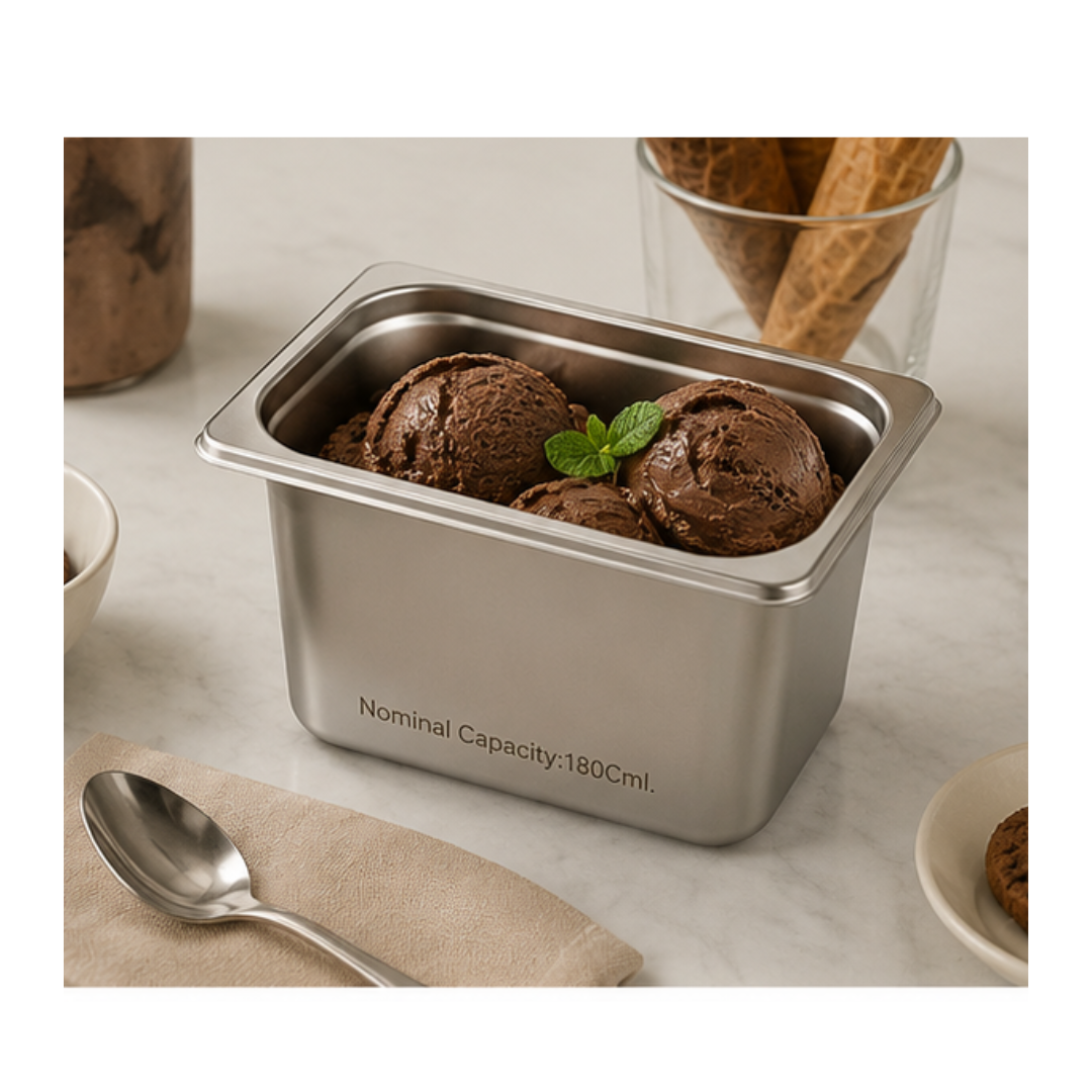 PACK DE 5 RECIPIENTES GASTRONÓMICOS DE ACERO INOXIDABLE - 3