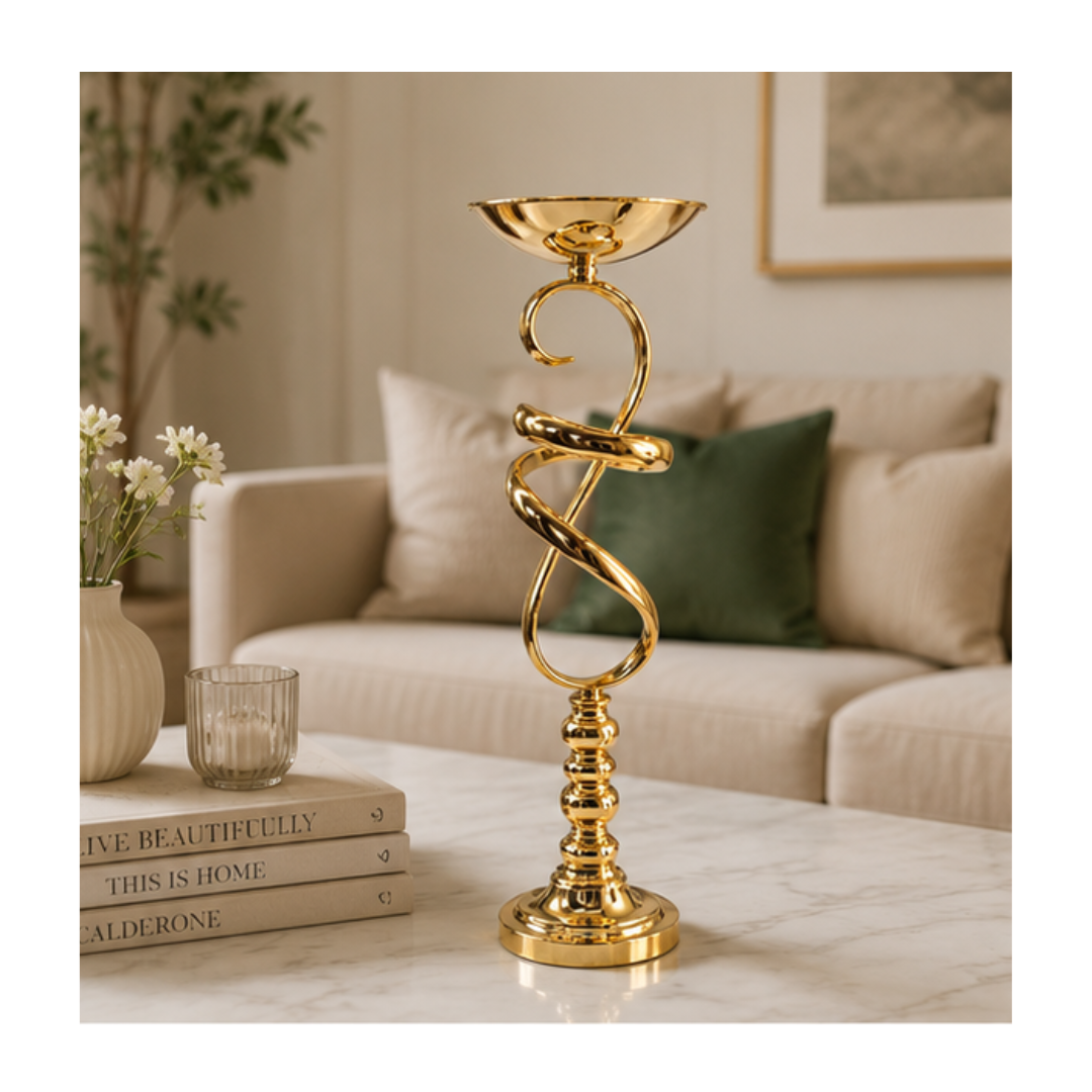 CANDELABRO DECORATIVO DE MESA EN ESPIRAL - 1