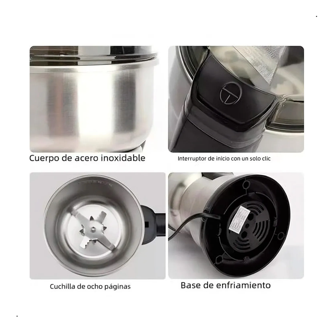 MOLINILLO ELÉCTRICO MULTIFUNCIONAL PARA CAFÉ Y GRANOS SECOS - 2
