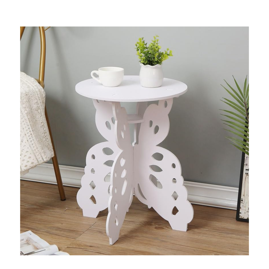 MESA AUXILIAR CIRCULAR CON BASE DE MARIPOSA - 1