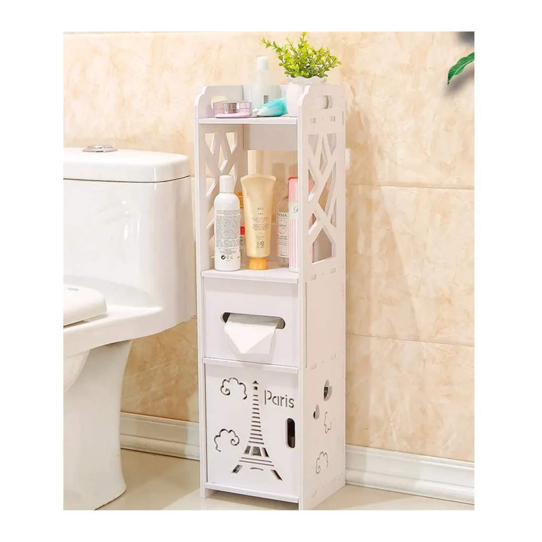 ORGANIZADOR DE BAÑO CON PORTA PAPEL MODELO PARÍS - 1