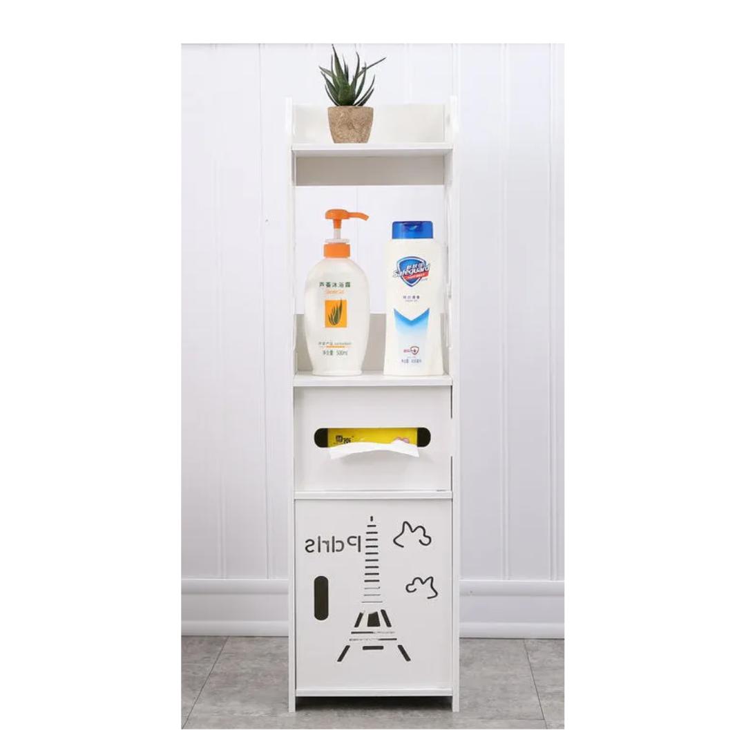 ORGANIZADOR DE BAÑO CON PORTA PAPEL MODELO PARÍS - 3