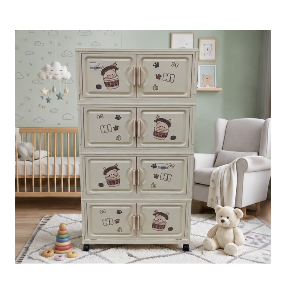 ORGANIZADOR INFANTIL PLEGABLE DE 4 NIVELES CON RUEDAS - 1