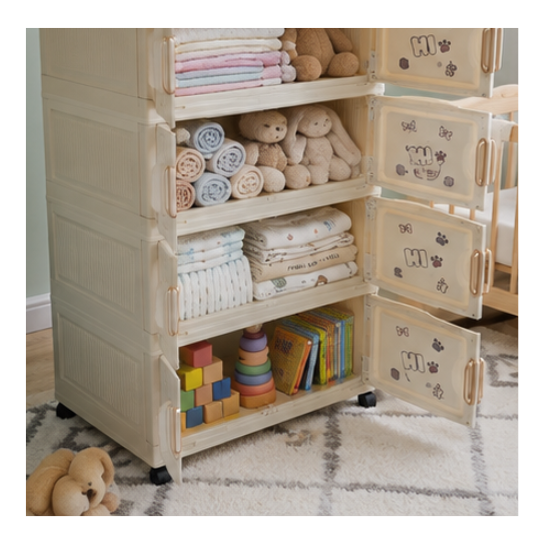 ORGANIZADOR INFANTIL PLEGABLE DE 4 NIVELES CON RUEDAS - 2