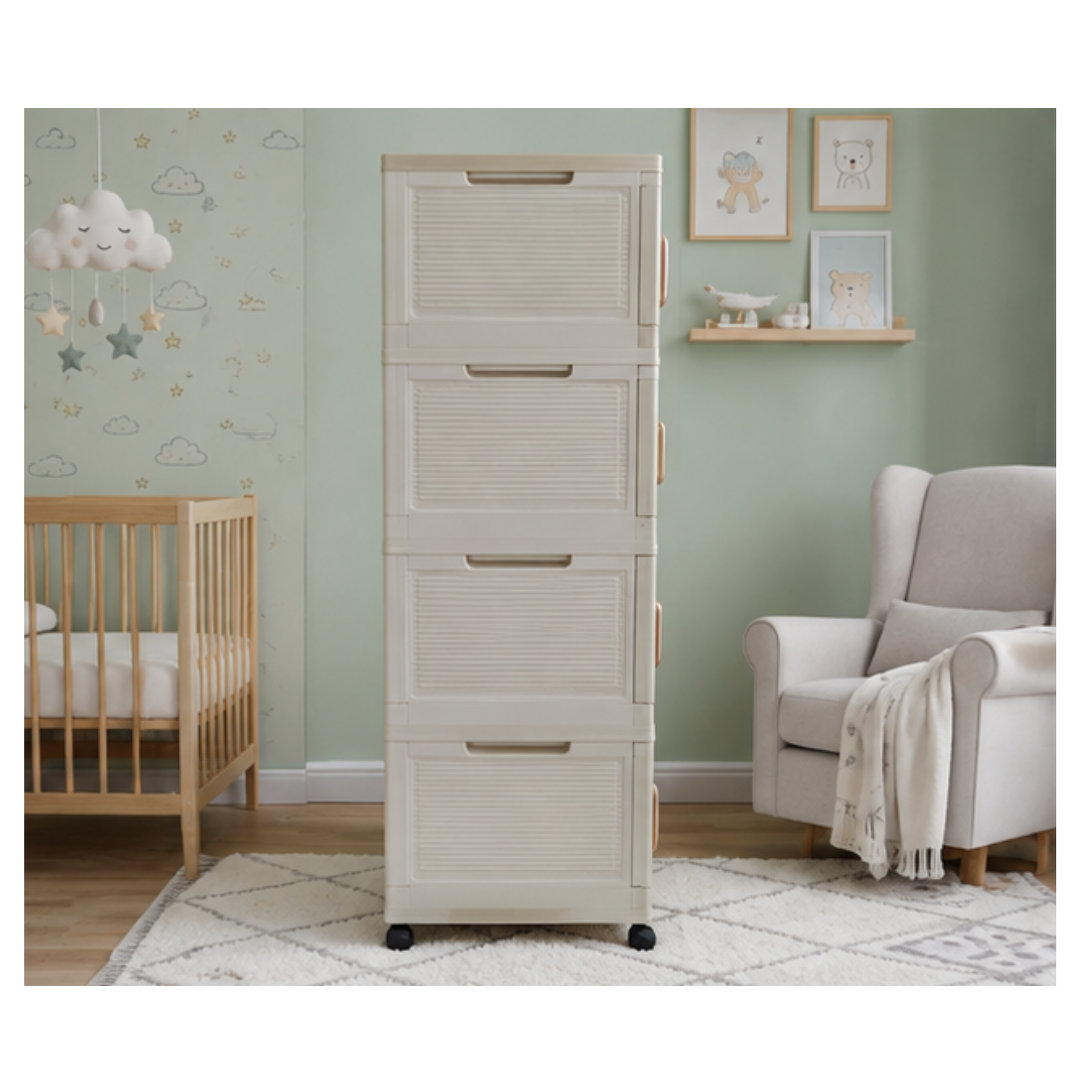 ORGANIZADOR INFANTIL PLEGABLE DE 4 NIVELES CON RUEDAS - 3