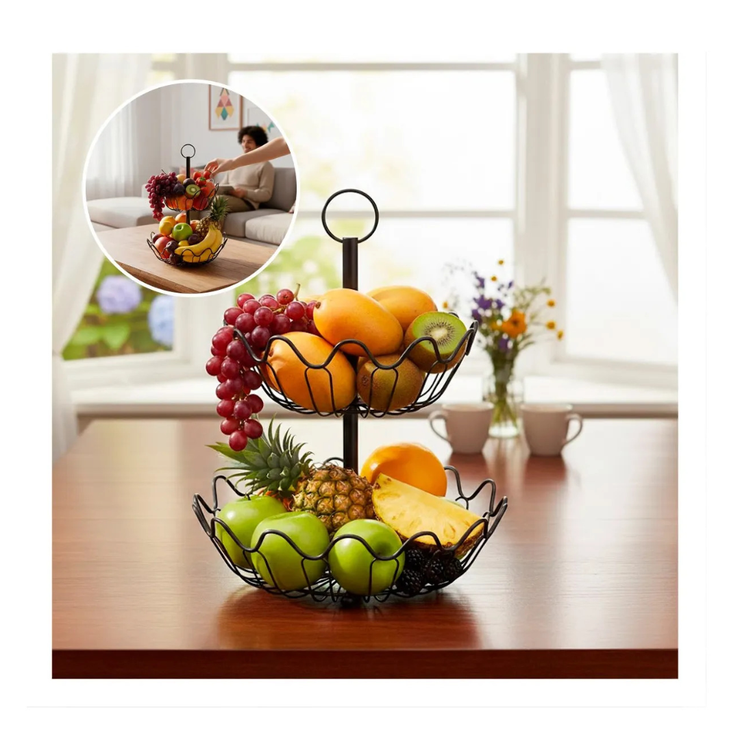 FRUTERO CON DISEÑO DE ONDAS DE 2 NIVELES - 2