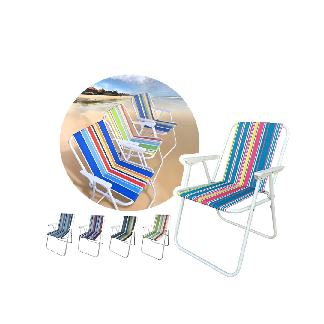SILLA DE PLAYA PLEGABLE  MULTICOLOR - 1
