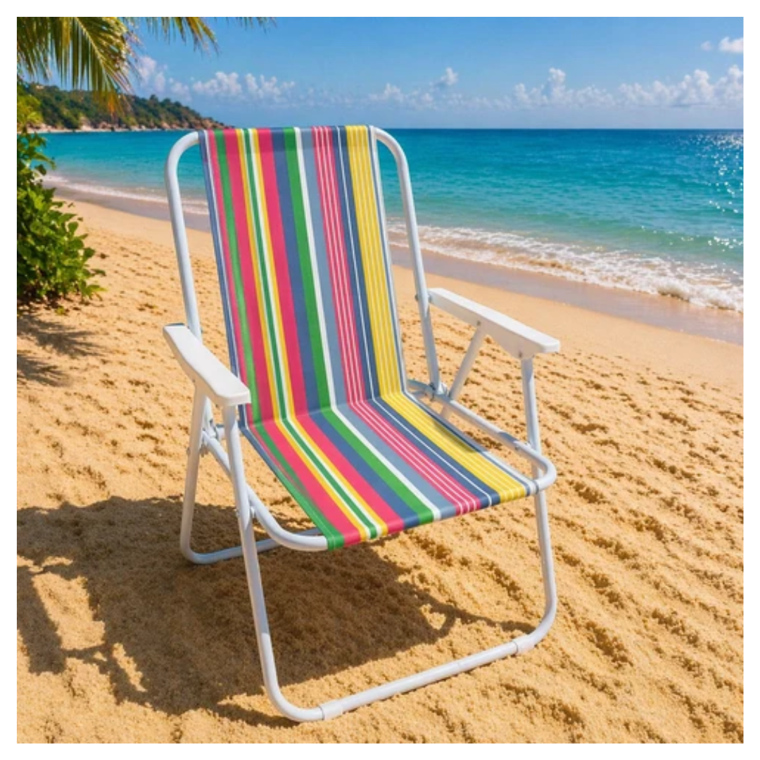 SILLA DE PLAYA PLEGABLE  MULTICOLOR - 4