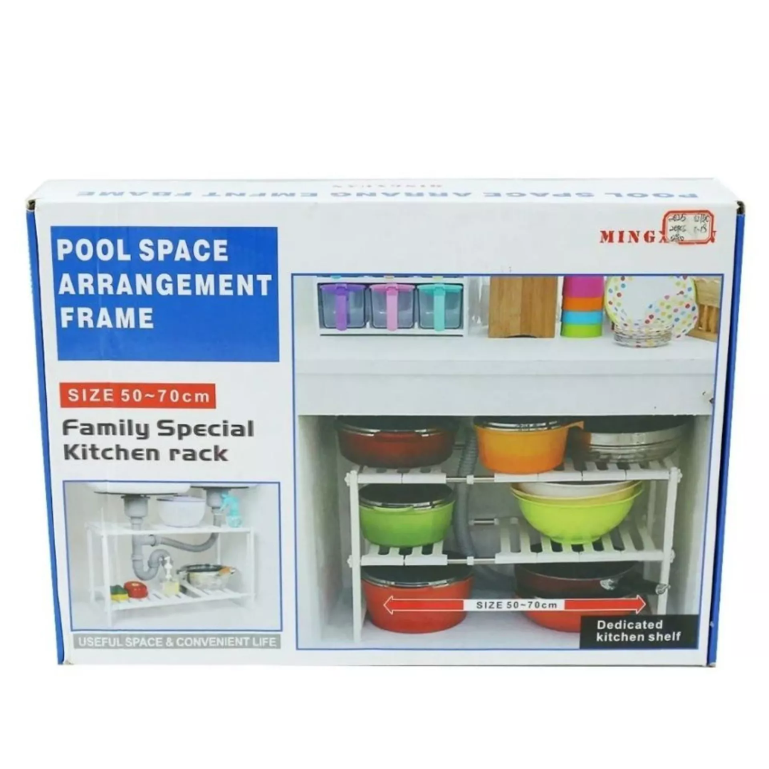 ESTANTE DE COCINA REGULABLE MULTIFUNCIONAL - 2