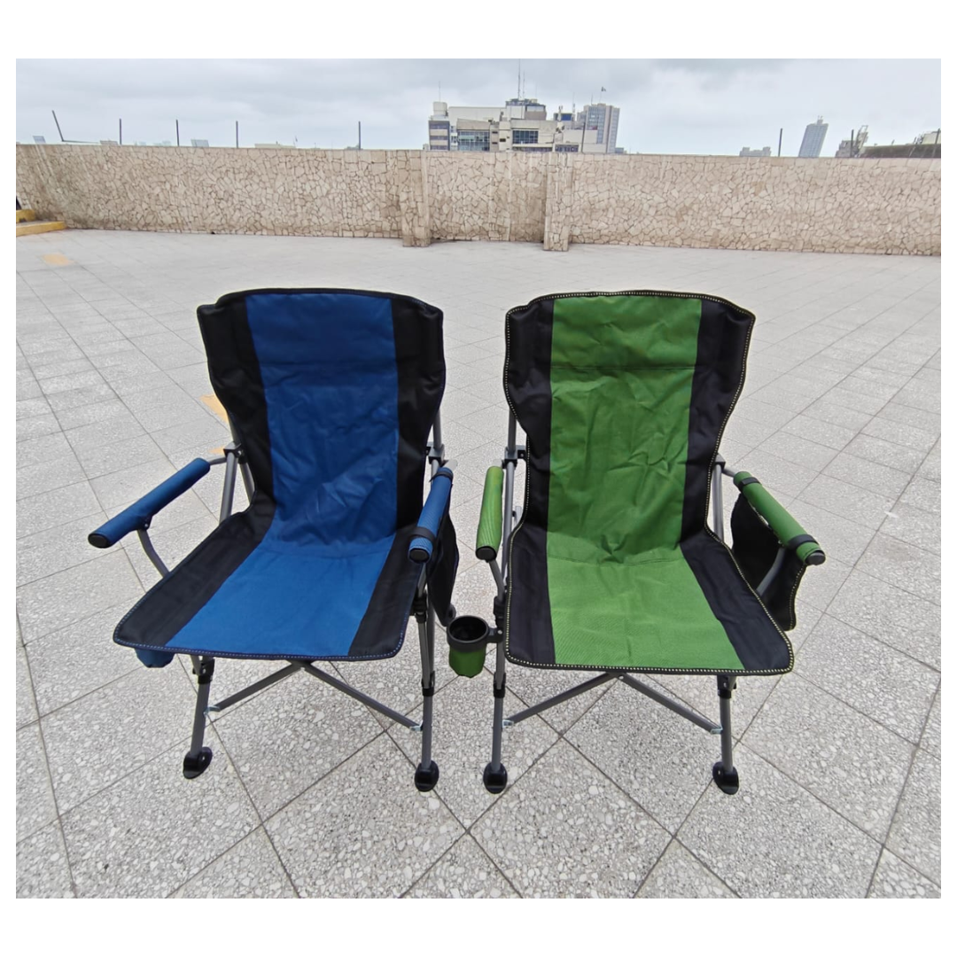 SILLA DE CAMPING PORTÁTIL PLEGABLE CON PORTAVASOS - 3