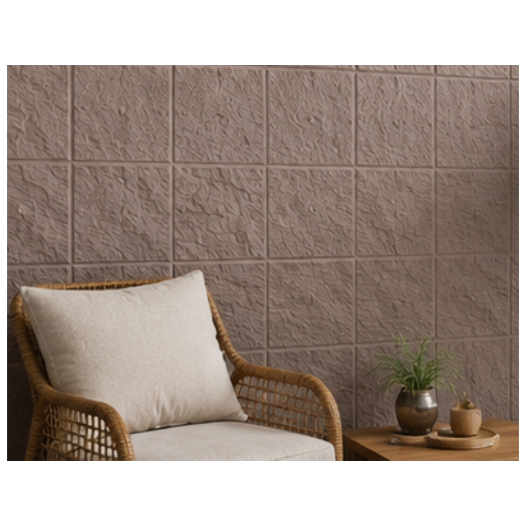 PANEL DE PARED CON DISEÑO DE PIEDRA TEXTURIZADA - 4