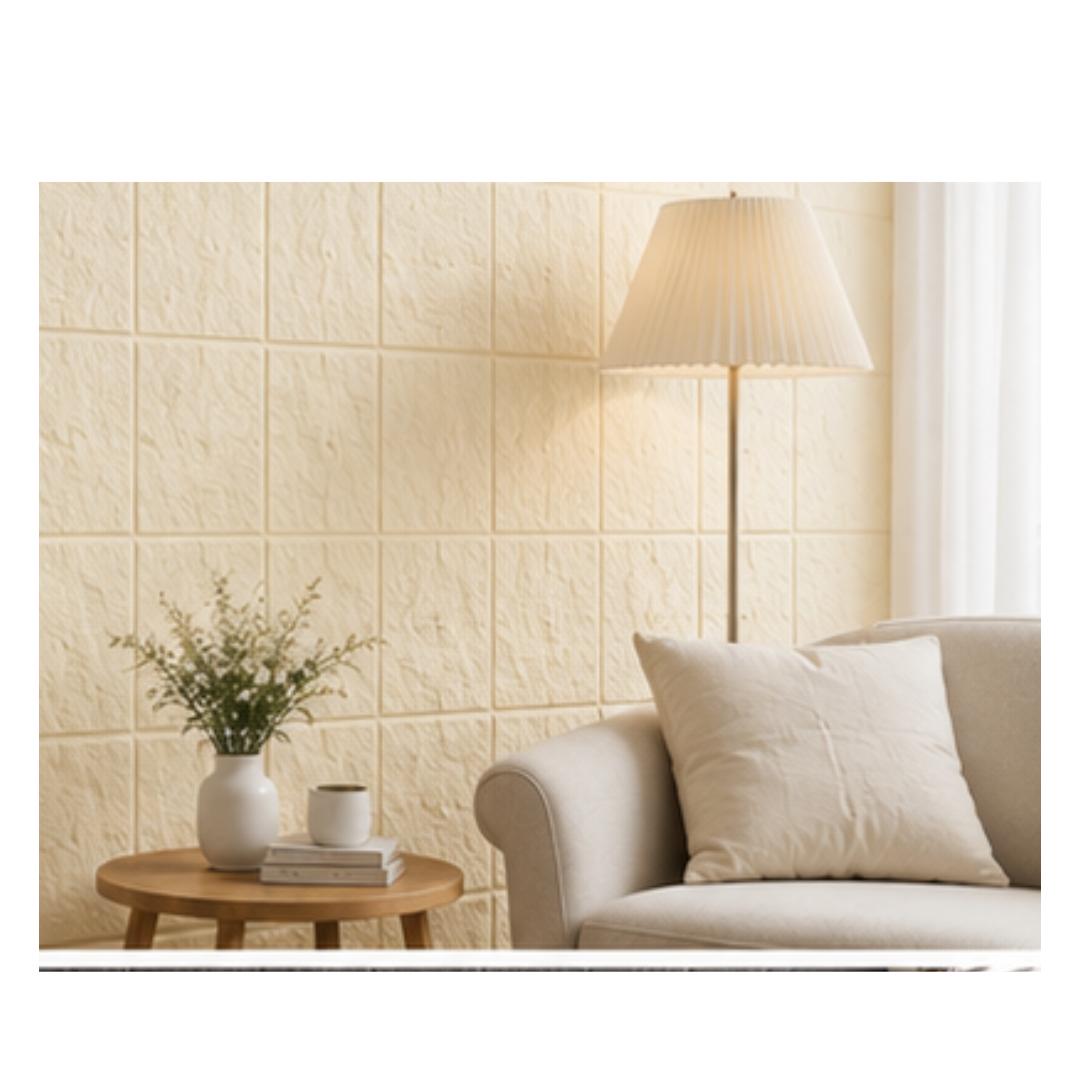 PANEL DE PARED CON DISEÑO DE PIEDRA TEXTURIZADA - 5