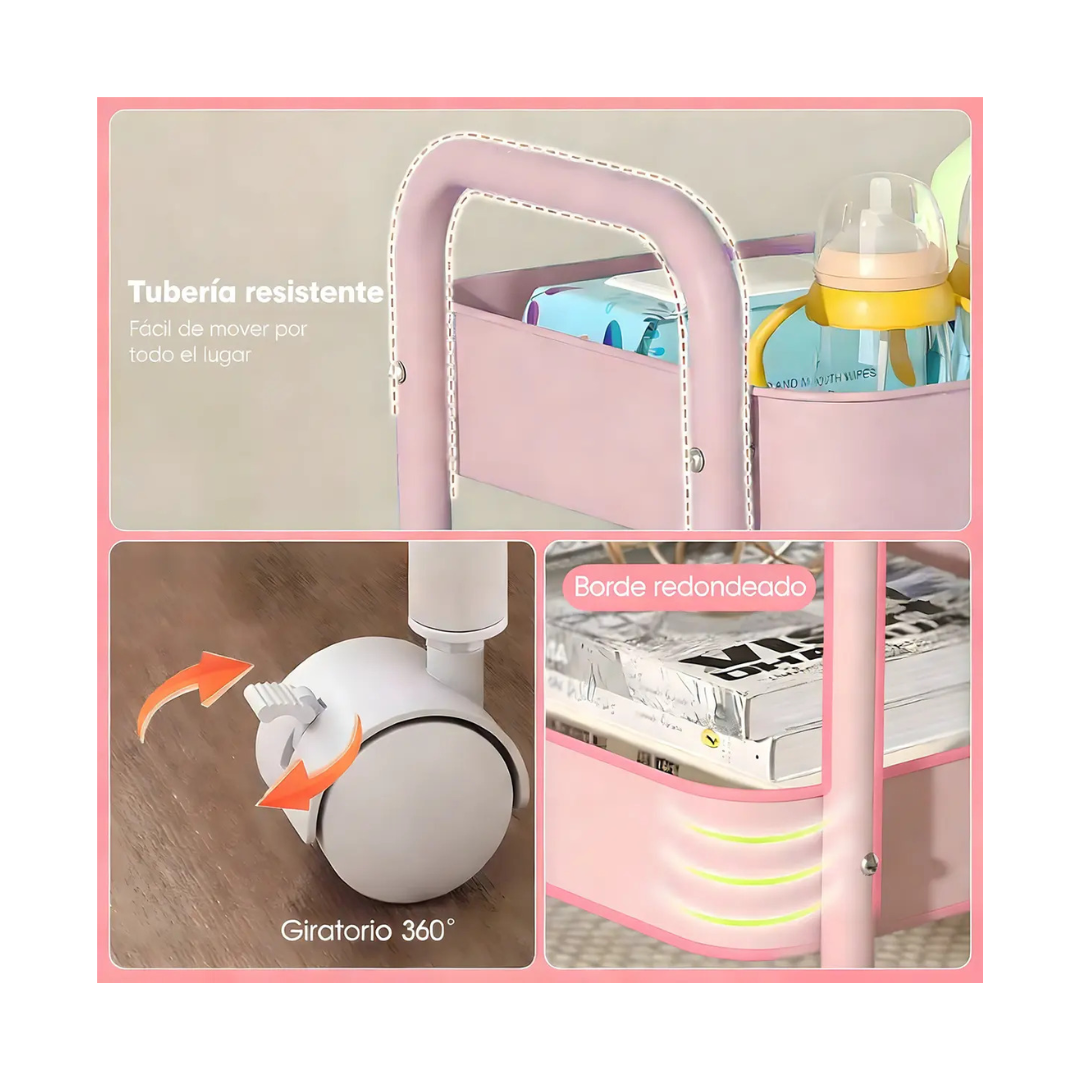 CARRITO AUXILIAR PARA ESTÈTICA DE 3 NIVELES - 5