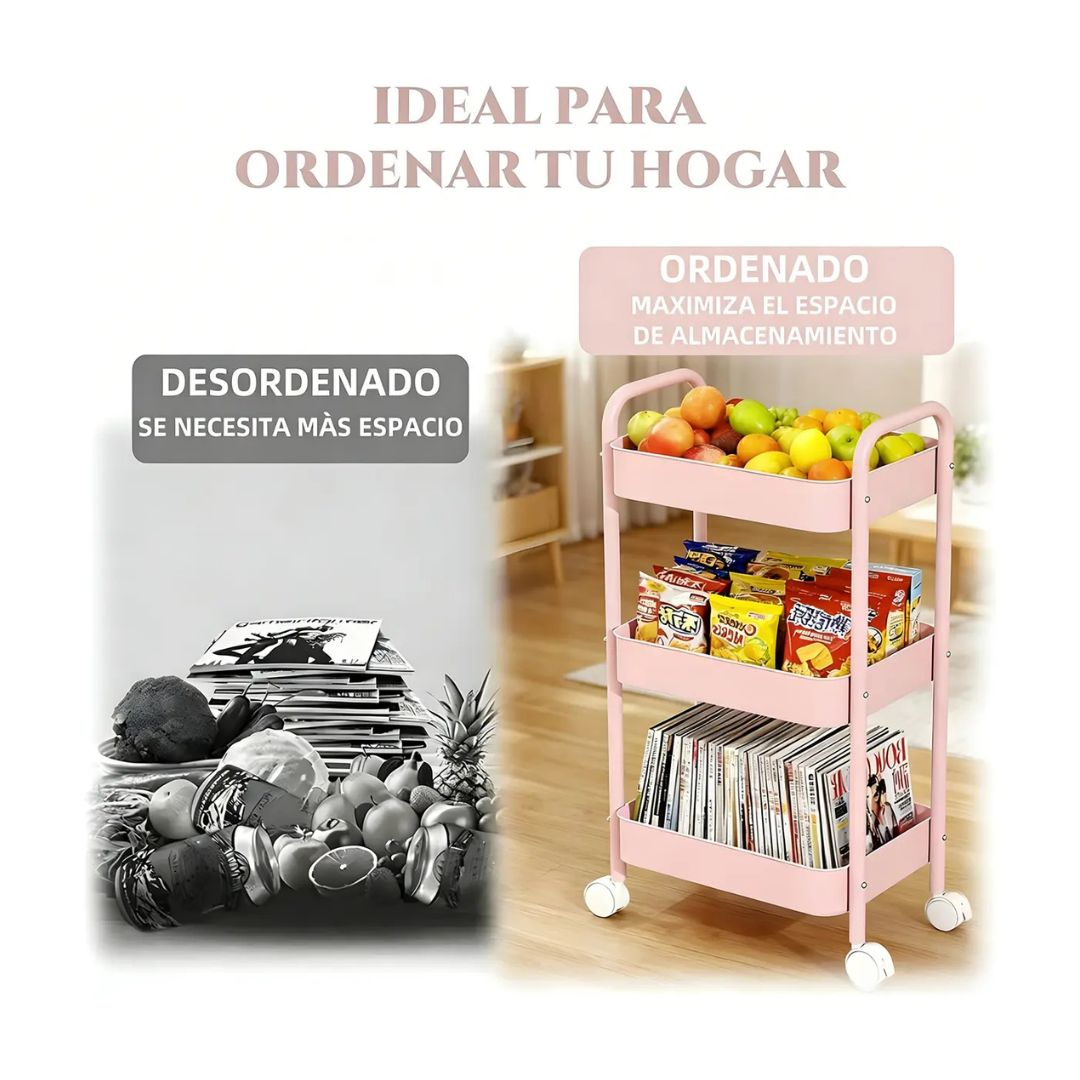 CARRITO AUXILIAR PARA ESTÈTICA DE 3 NIVELES - 6