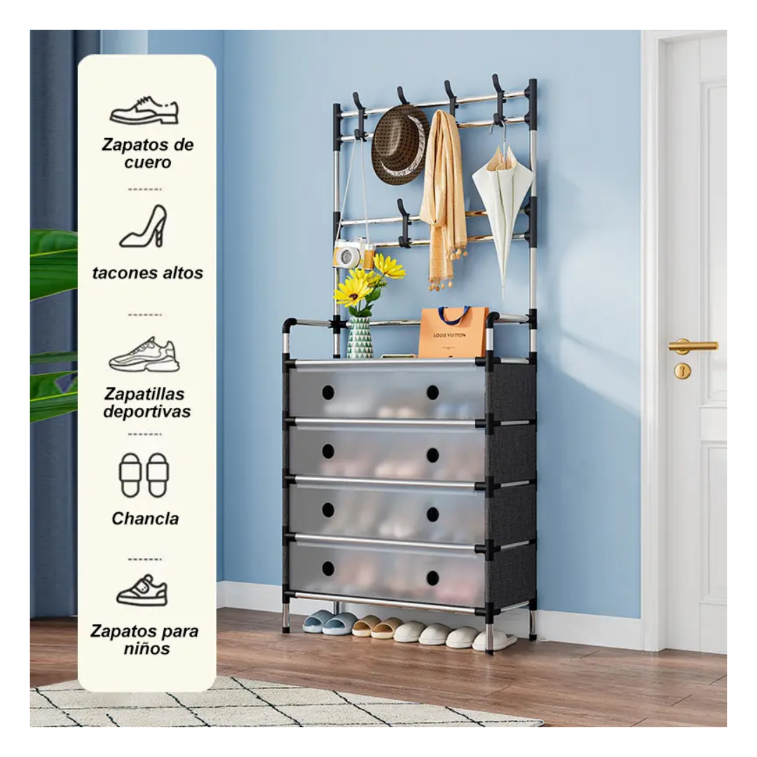 ZAPATERO ORGANIZADOR MULTIUSOS DE 4 NIVELES - 2