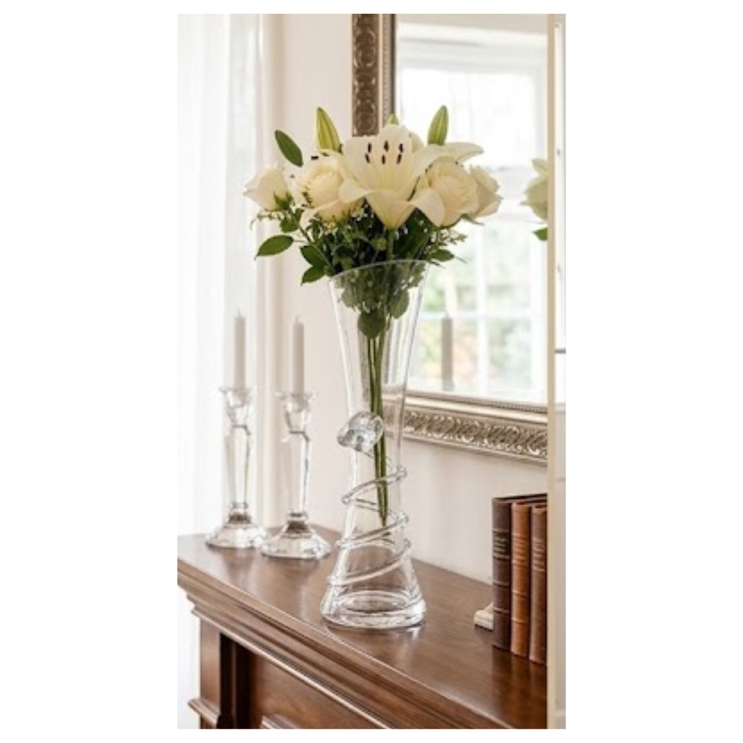 FLORERO DE VIDRIO ELEGANTE CON SILUETA - 1