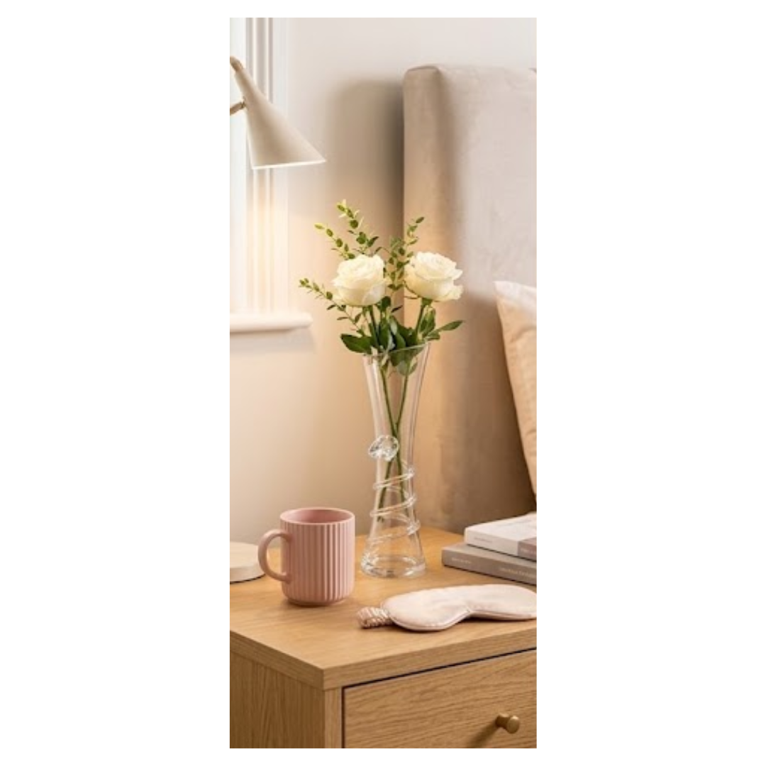 FLORERO DE VIDRIO ELEGANTE CON SILUETA - 2