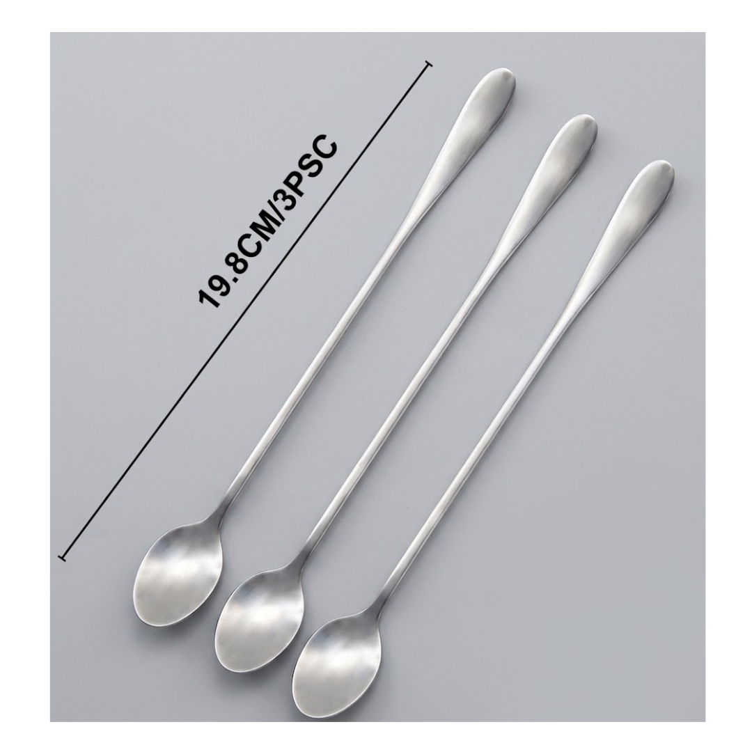 SET DE CUCHARAS DE MANGO LARGO - 3 PIEZAS - 1