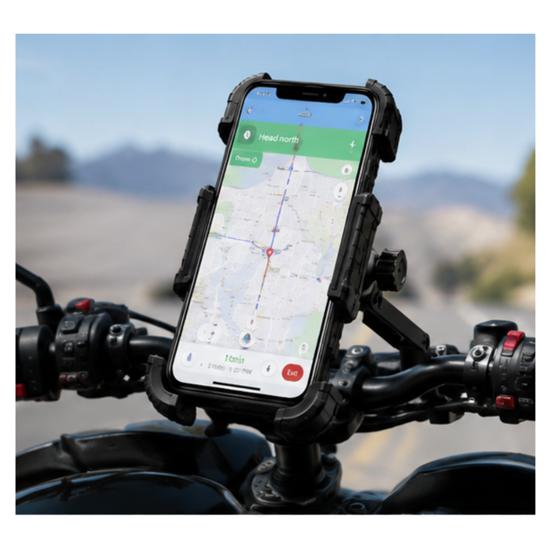 SOPORTE DE SEGURIDAD PARA CELULAR DE MOTO - 1