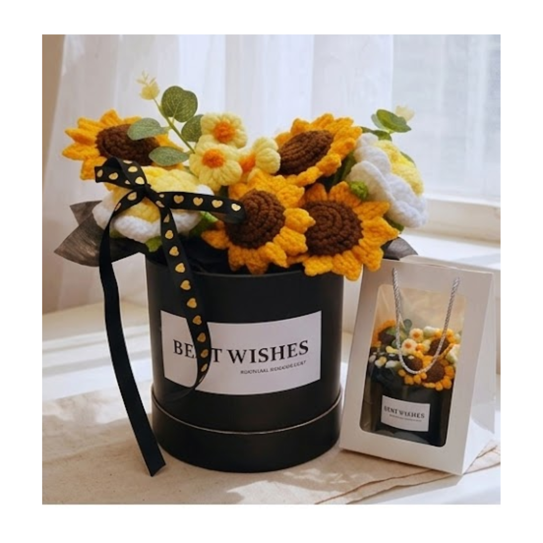 SET DE GIRASOLES TEJIDOS - 1