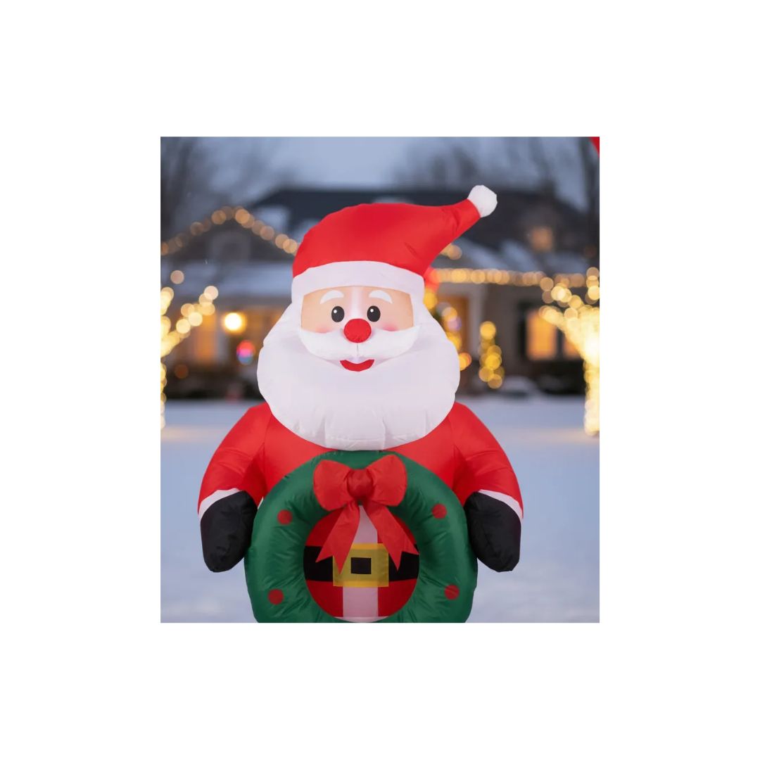 ARCO INFLABLE DE NAVIDAD CON SANTA + MUÑECO DE NIEVE - 1