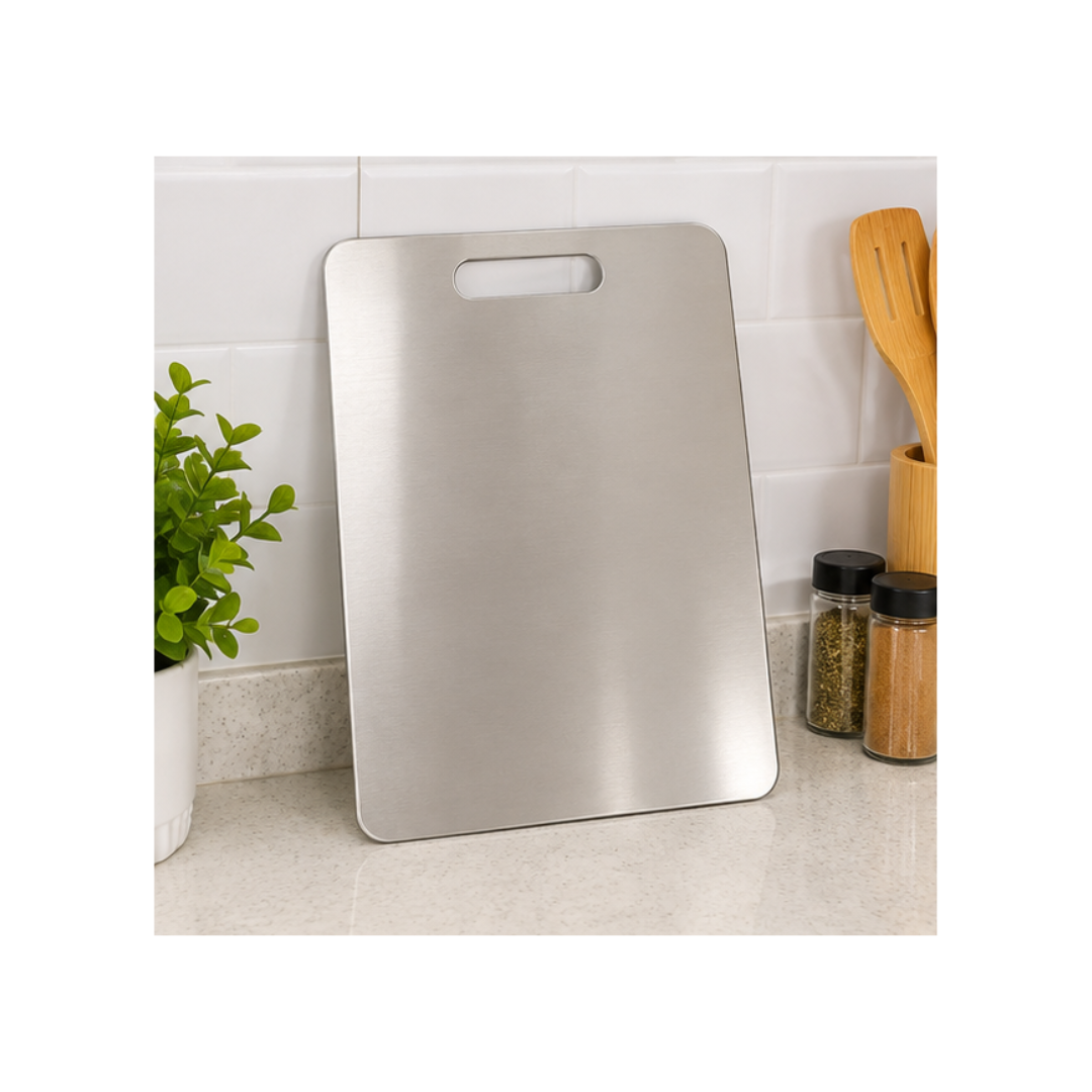 TABLA DE PICAR EN ACERO INOXIDABLE DE 29X20 CM - 3