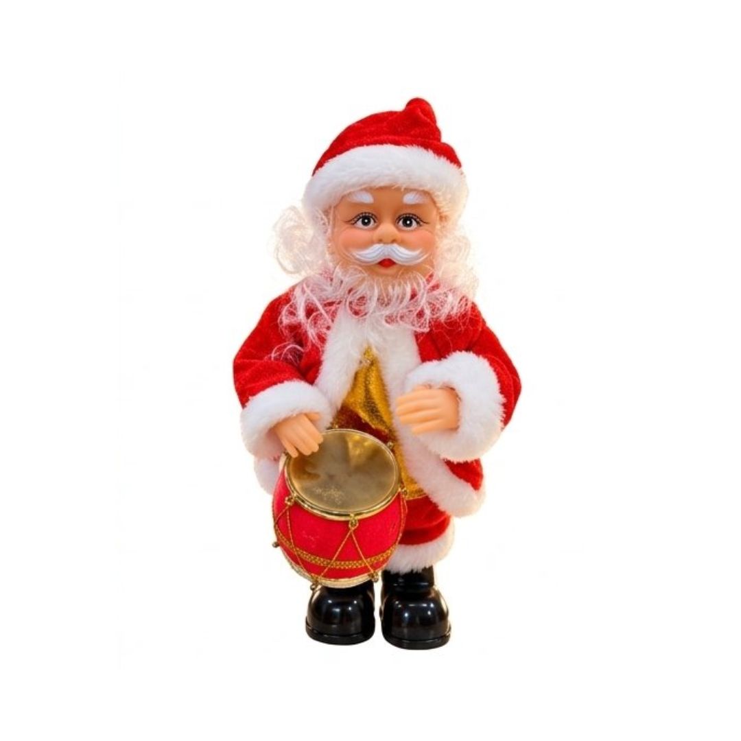 MUÑECO DE NAVIDAD PAPÁ NOEL CON TAMBOR 27 CM - 1