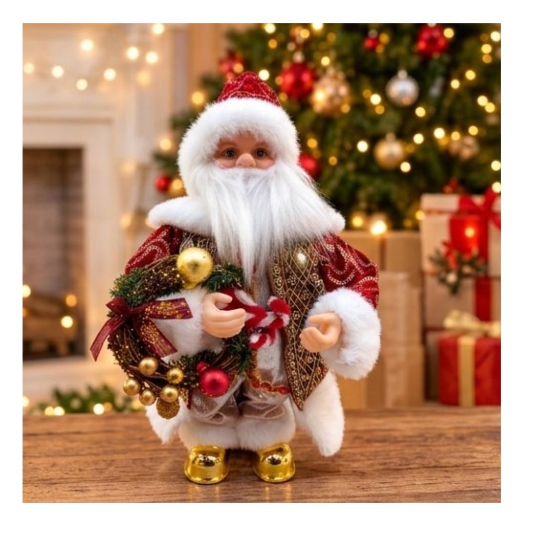MUÑECO RECORATIVO PAPÁ NOEL ELEGANTE 30 CM - 1
