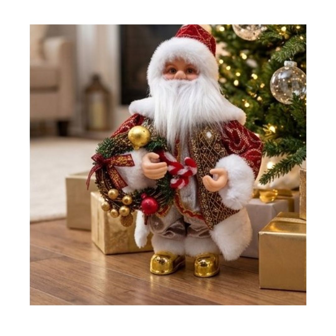 MUÑECO RECORATIVO PAPÁ NOEL ELEGANTE 30 CM - 2