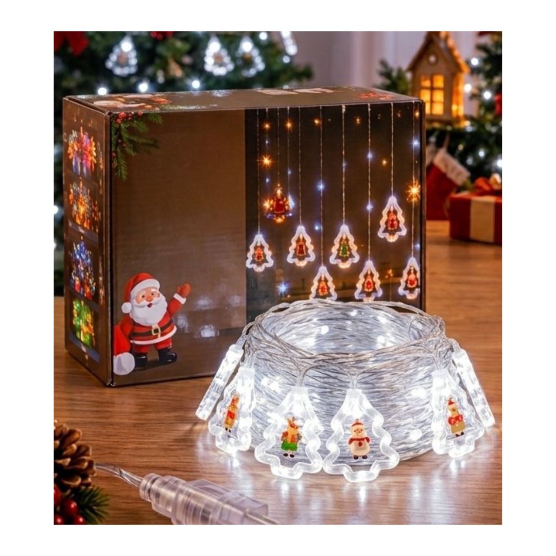 LUCES DE NAVIDAD LED CASCADA ARO NAVIDEÑO 3 M - 1