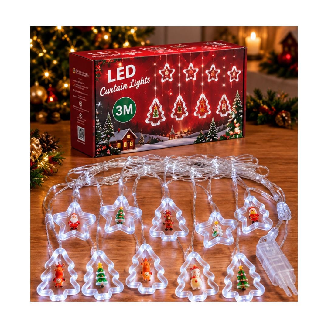 LUCES CASCADA NAVIDEÑAS LED 3 M - 1
